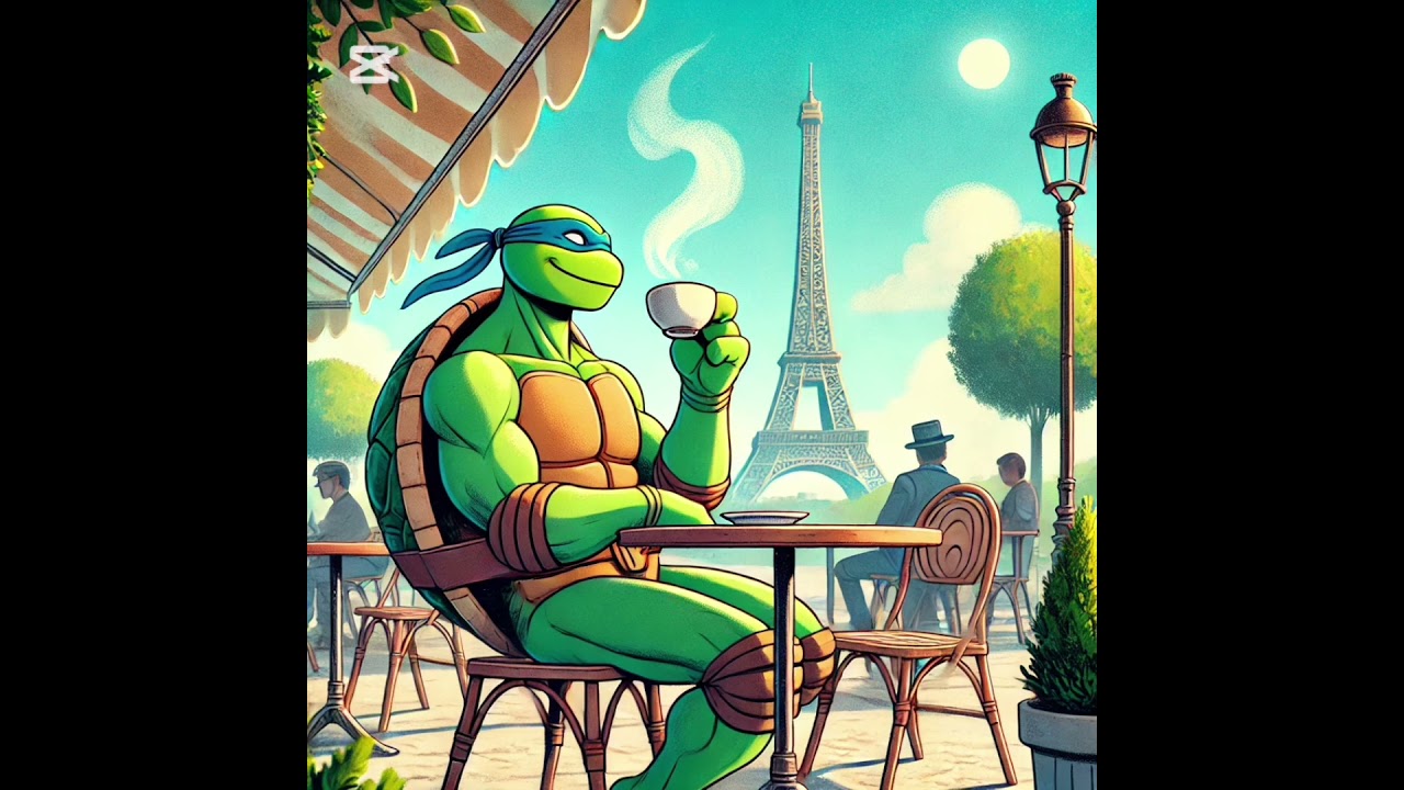Teenage Mutant Ninja Turtle vs Giant Creature 