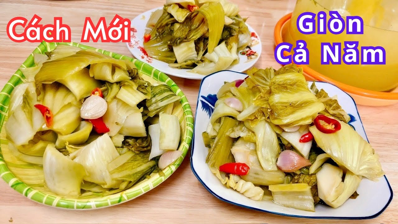 Cách Làm Dưa Cải Muối Chua kiểu Mới Vàng Giòn Ngon Nhất Trong Các Cách | Món Ngon Quê Nhà 
