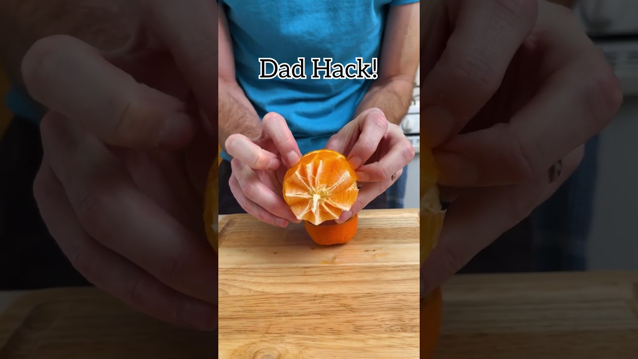 🍊 This orange hack is perfect for snack time with toddlers! #toddler  #parenting #snacks