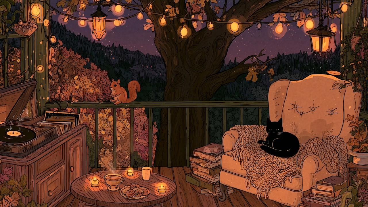 a quiet night under the porch lights | vintage oldies playing softly