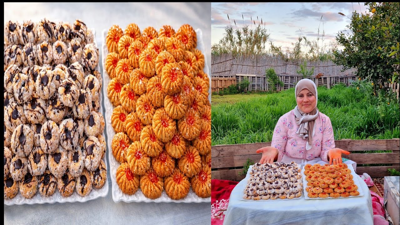 اسهل حلوه اللي🫶 ممكن تديروها يوم العيد🍪 بعجينه واحده خارج جوج 🍩تشكيلين يا سلام همامين وبريستيس