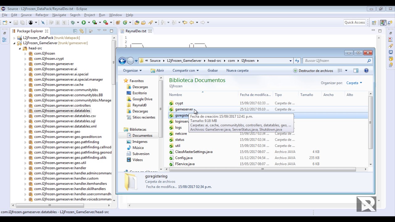 Explicaci&oacute;n Eclipse y datapack L2j