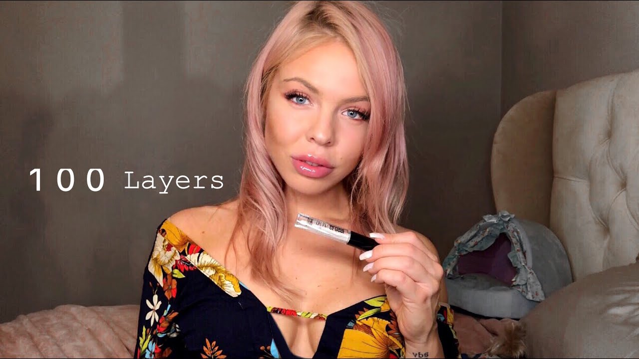 ASMR APPLYING 100 LAYERS OF LIPGLOSS ~ MOUTH SOUNDS