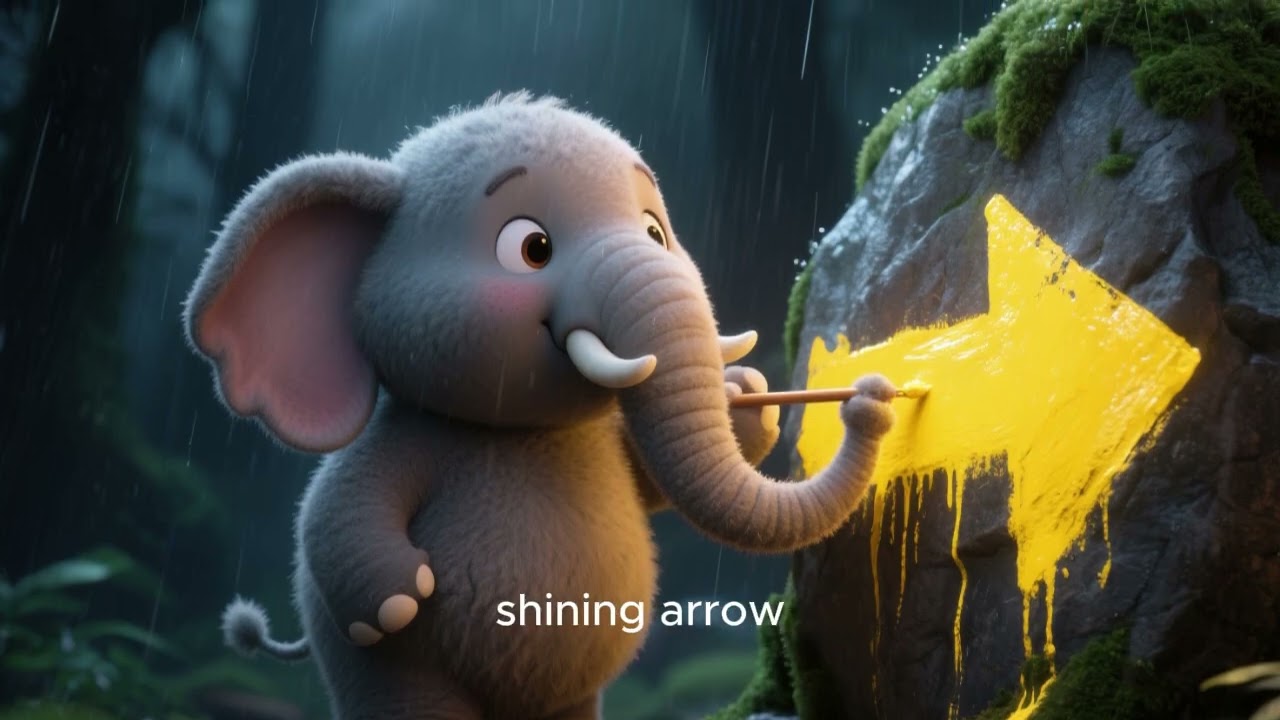 STORY OF AN ELEPHANT WHO PAINTED PICTURES❤️!! ANIMATED KIDS STORY🐘👌