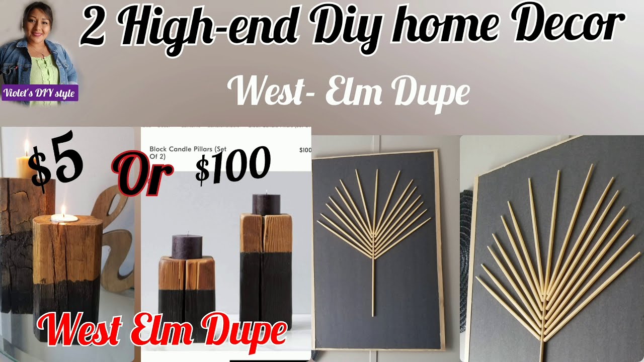 High-end DIY home decor ⚫ diy West-Elm Dupe