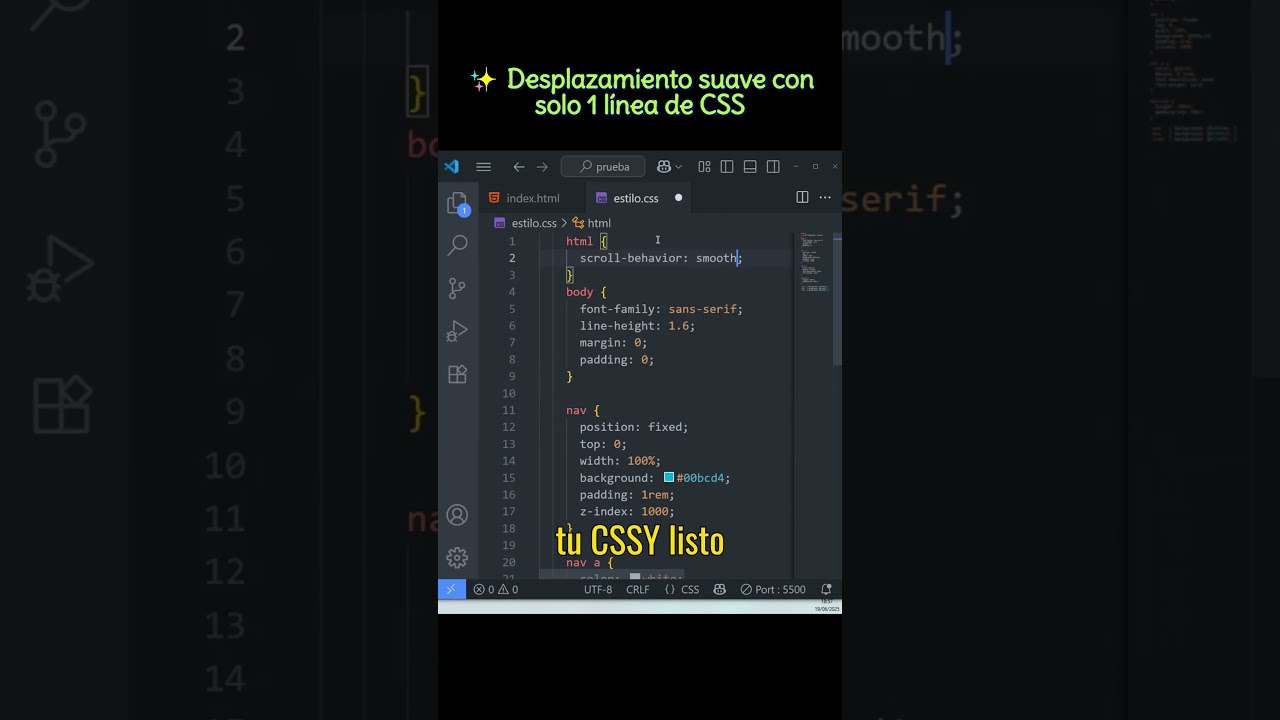 desplazamiento suave con css 