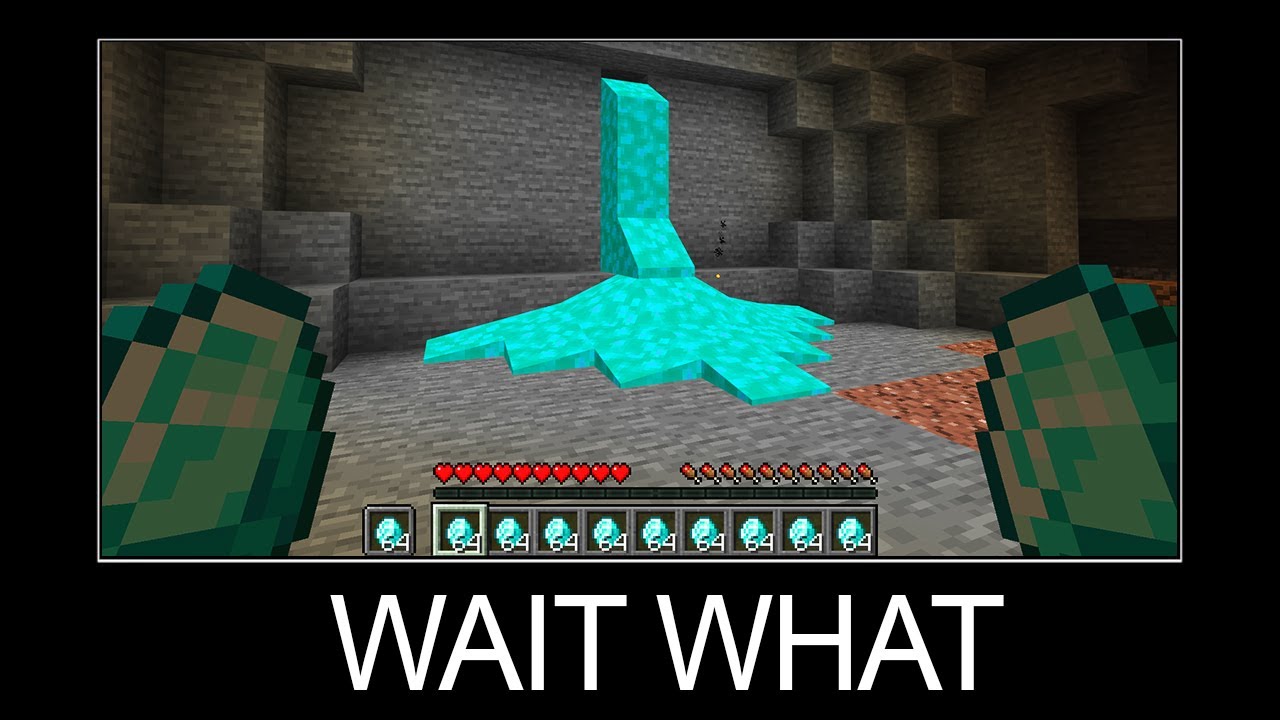 Minecraft wait what meme part 1 (WOW! Diamond Lava)