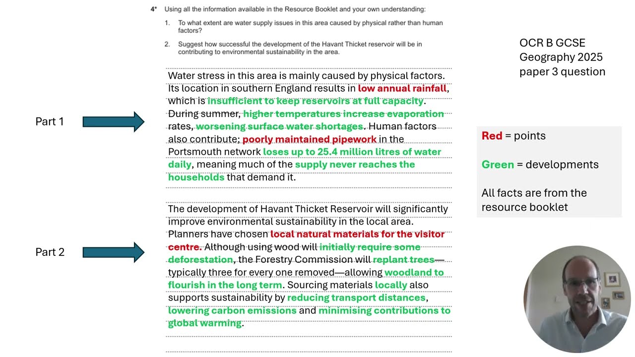 Советы по последнему вопросу экзамена OCR GCSE Geography B, работа 3 (12+3 балла)