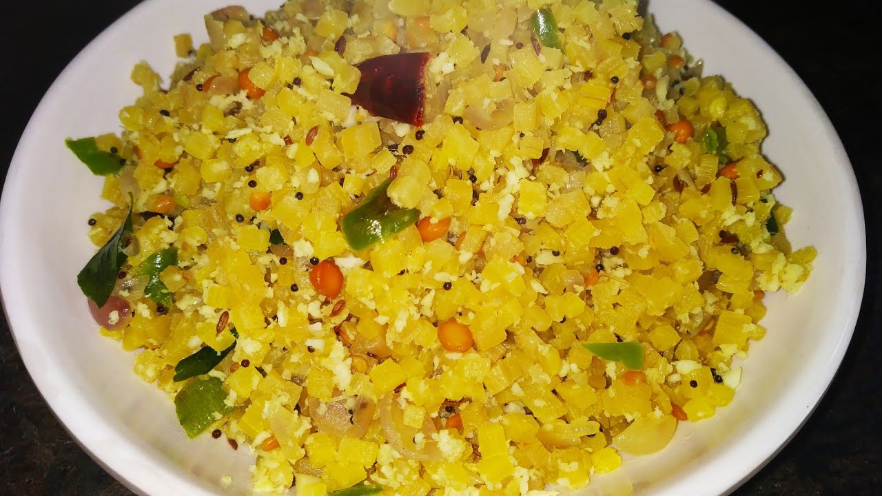 சுவையான வாழைத்தண்டு பொரியல், Banana Stem Poriyal, Vazhaithandu Poriyal Recipe in Tamil, KFS-24