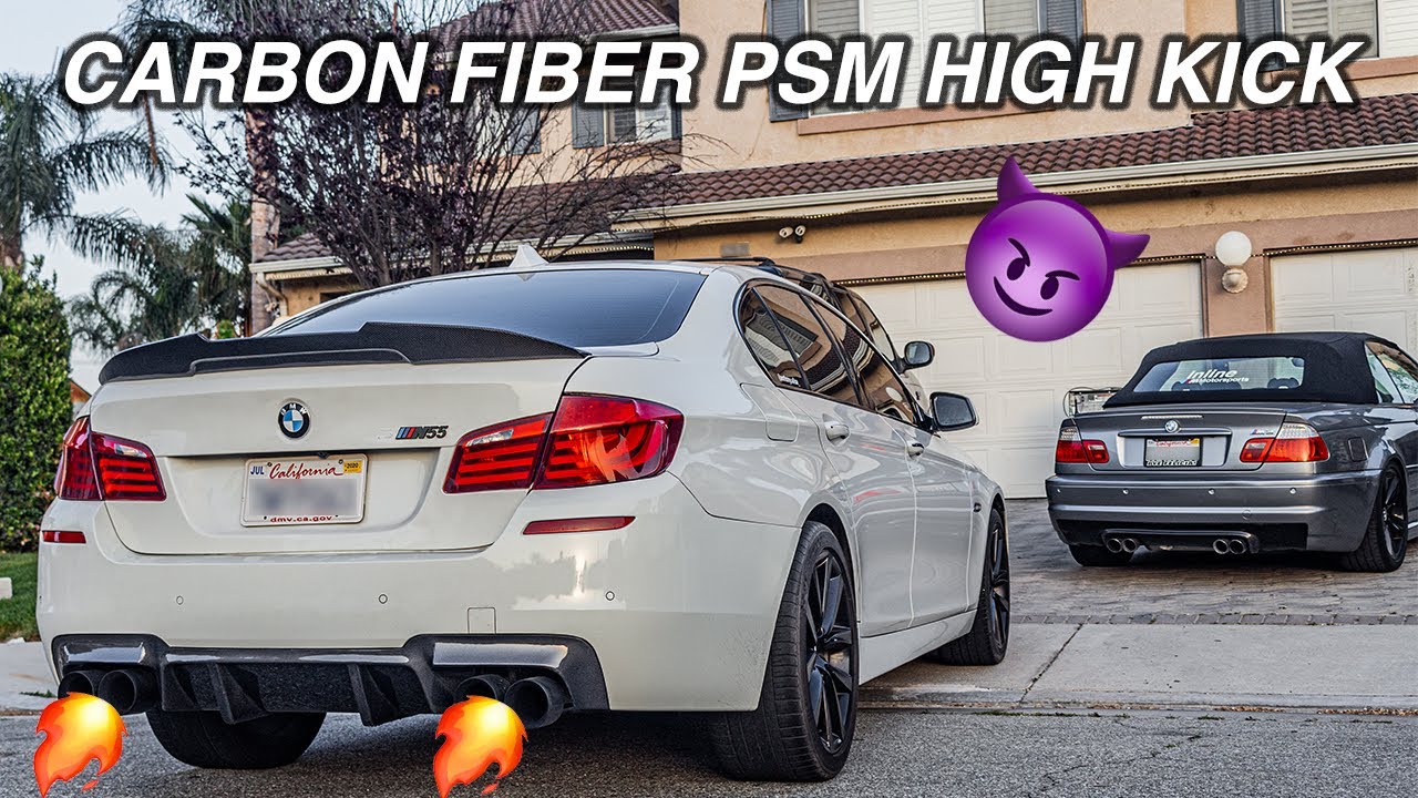 MY F10 535I GETS A PSM HIGH KICK CARBON FIBER SPOILER !!