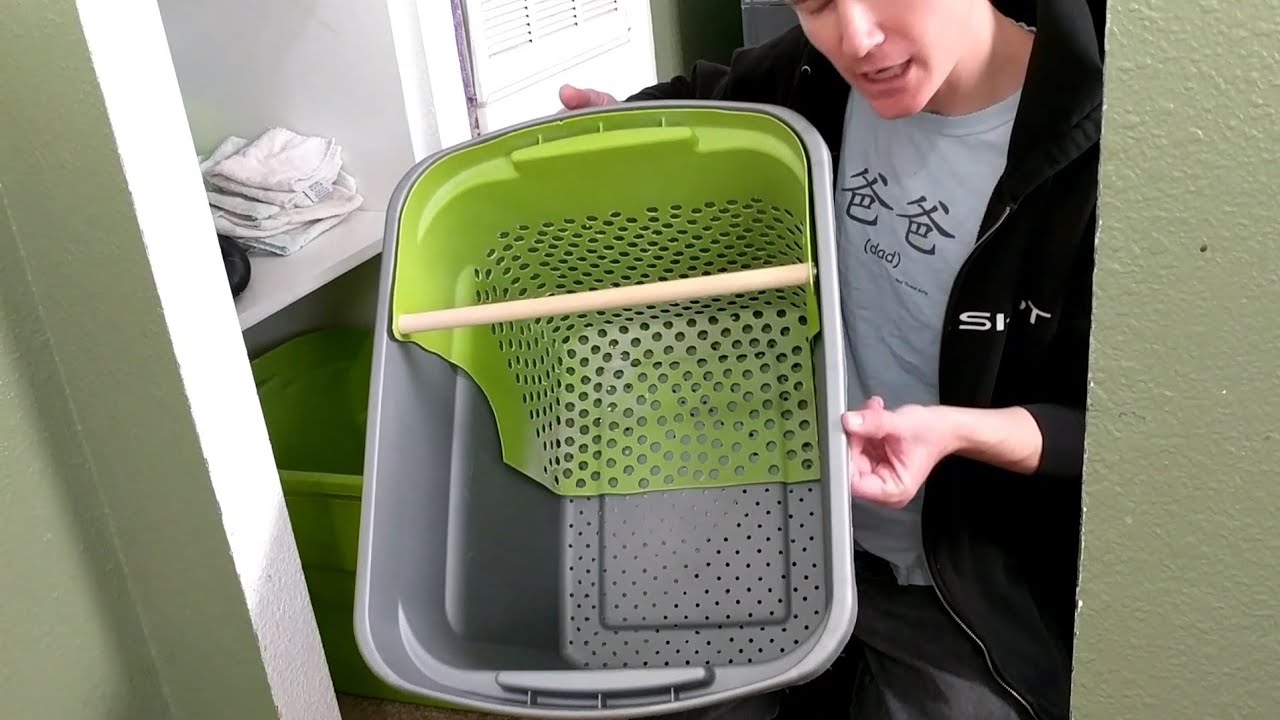 Part 1, Conversion to Wood Pellets, Tilt and Sift Litter Cube Litter Box