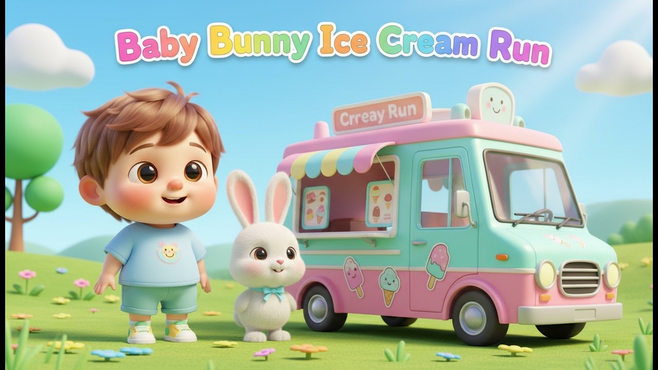 Bunny Ice Cream Adventure – Nursery Rhyme, Toddler Learning, Sweet Treat Fun, and Playful Movement