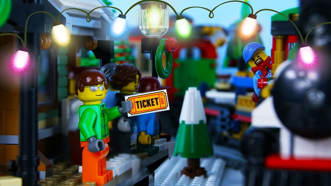 LEGO City Christmas Train Fail STOP MOTION LEGO Christmas Bad Luck | LEGO City | By Billy Bricks