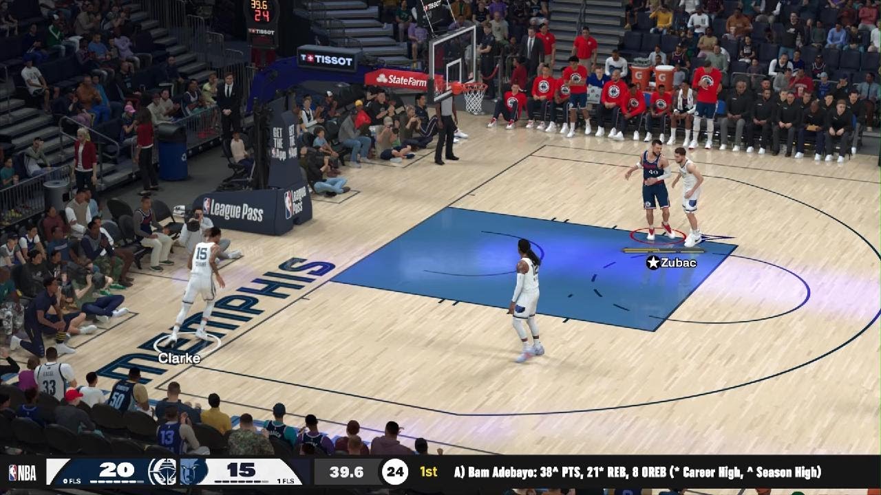 NBA 2K26 Regular season, Clippers vs. Grizzlies, 16-7
