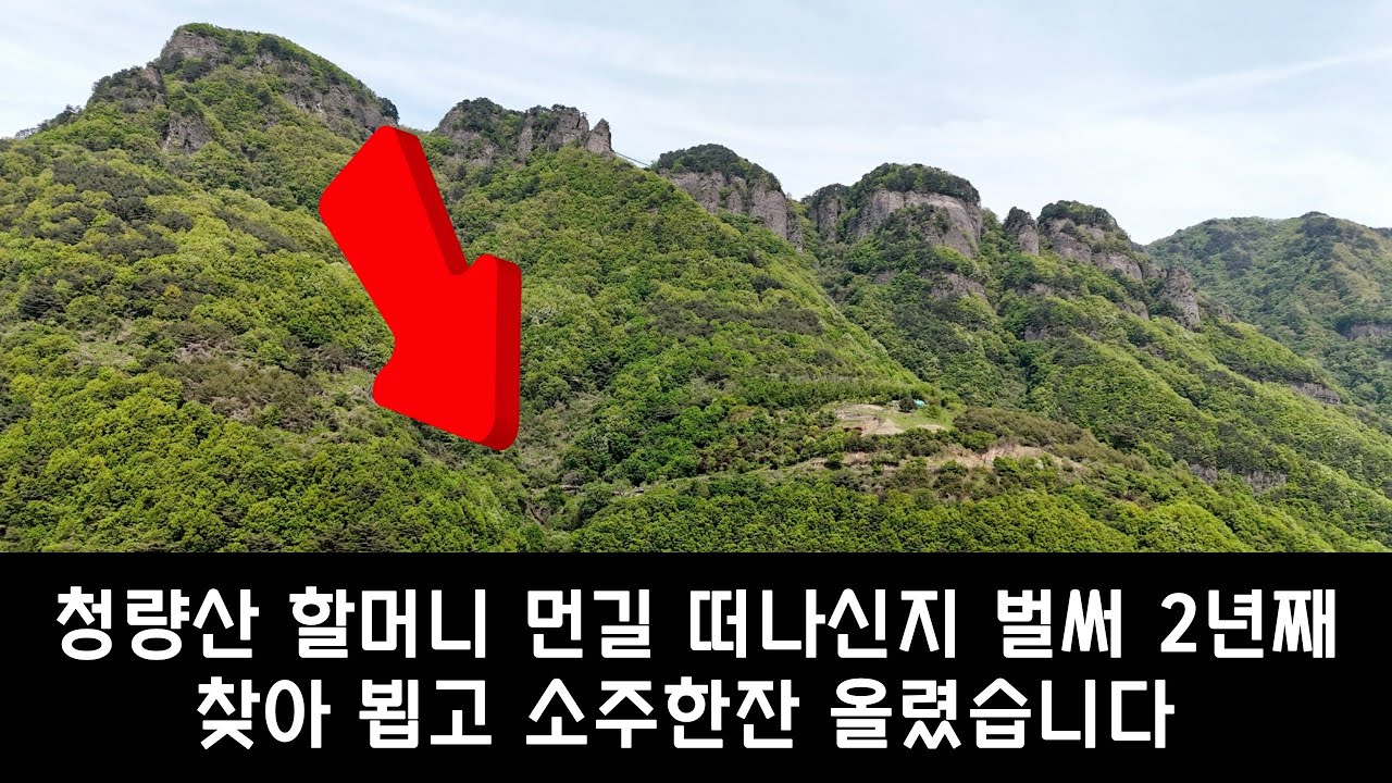 청량산 절벽위 에 홀로 사시던 할머니 먼길 떠나신지 벌써 2년 술 한잔 따라 드리고 왔습니다