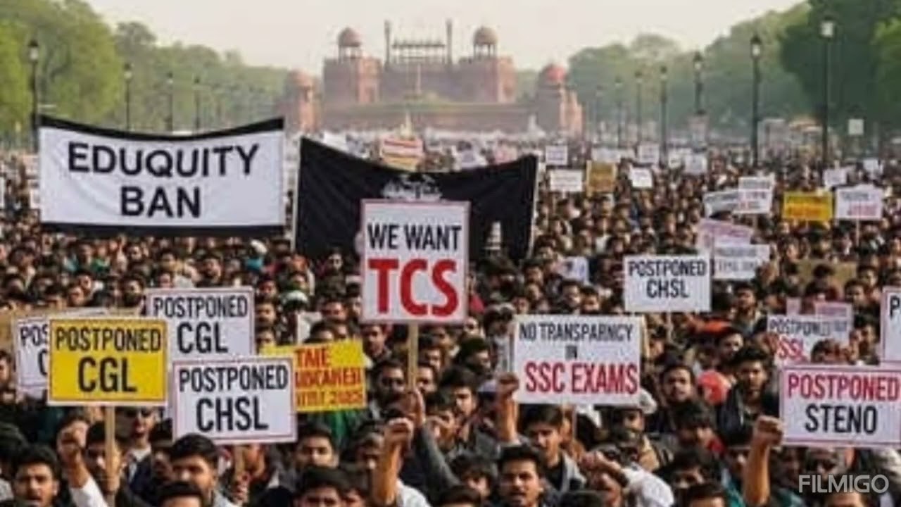 Protest against SSC examination 2025.