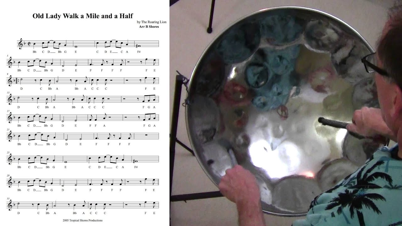 Old Lady Walk a Mile and a Half - Tropical Shores Steel Drum Lessons