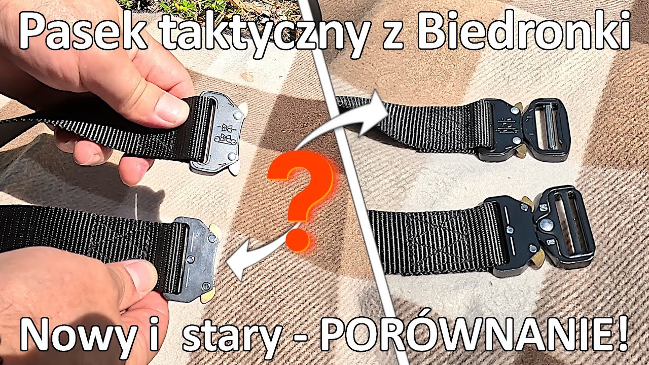 Pasek taktyczny z Biedronki za 10zł i mój stary - Porównanie