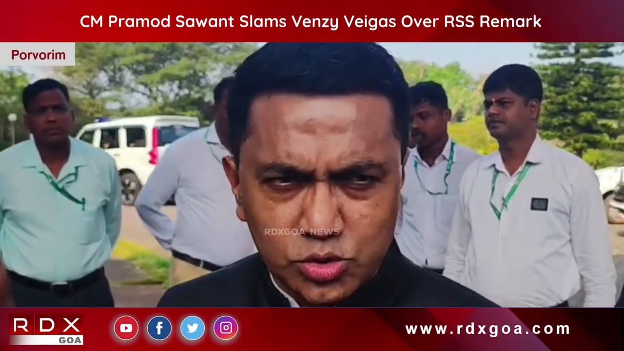 CM Pramod Sawant Slams Venzy Viegas Over RSS Remark