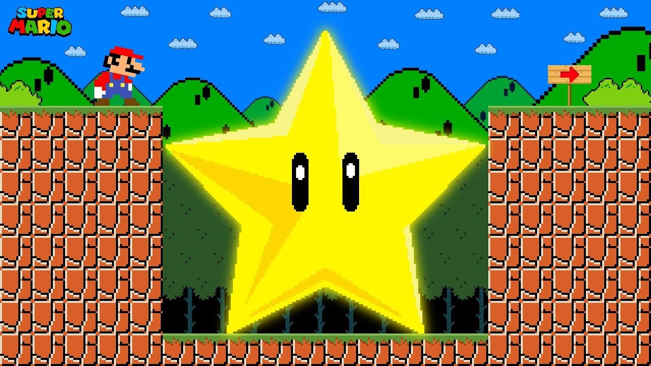 What if Mario's Mega Super Star tried to beat Super Mario Bros.?