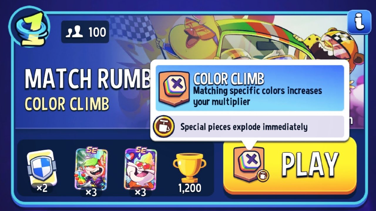 Match rumble color climb  blow em up 100 players 1 rounds  match masters gameplay