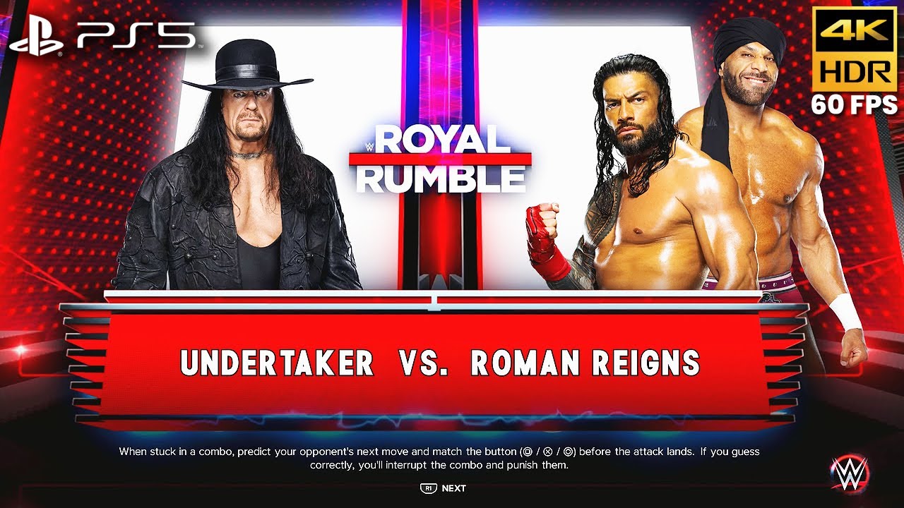 WWE 2K23 Battle Royale: Undertaker vs. Roman Reigns | 4K HDR 60fps - PS5 Visual Feast!
