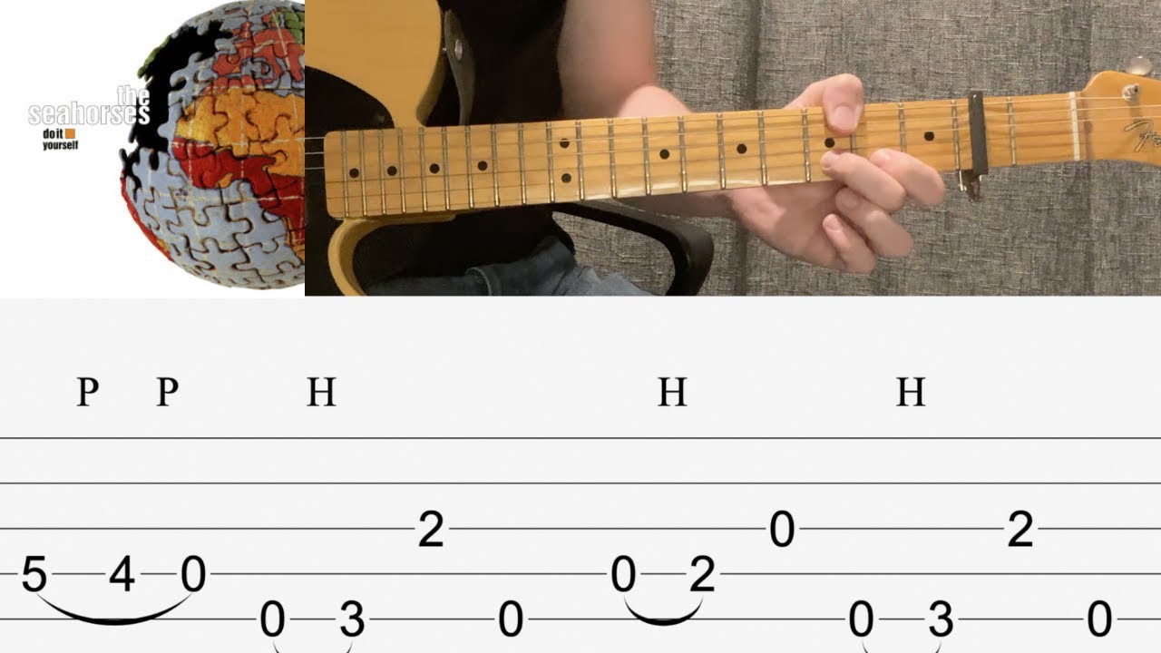 The Seahorses Love Is The Law Riff Guitar Lesson *WITH TAB*