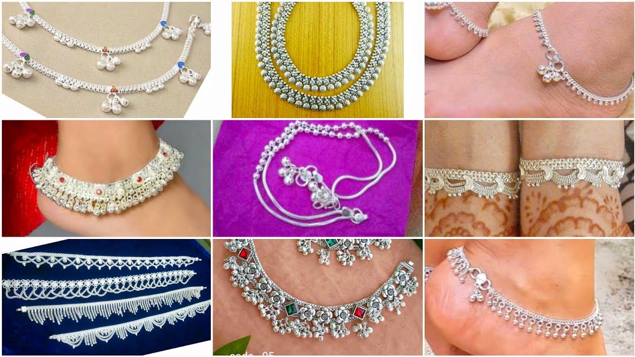 Simple Silver Payal Designs | Daily Use silver payal design | Daily use anklets designs 2024 ||