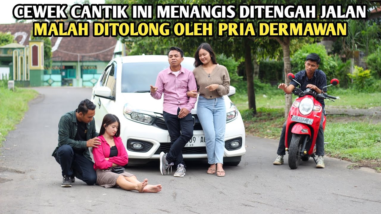 CEWEK CANTIK INI MENANGIS DITENGAH JALAN KARENA DIPUTUSIN PACARNYA TAPI MALAH BERTEMU PRIA DERMAWAN