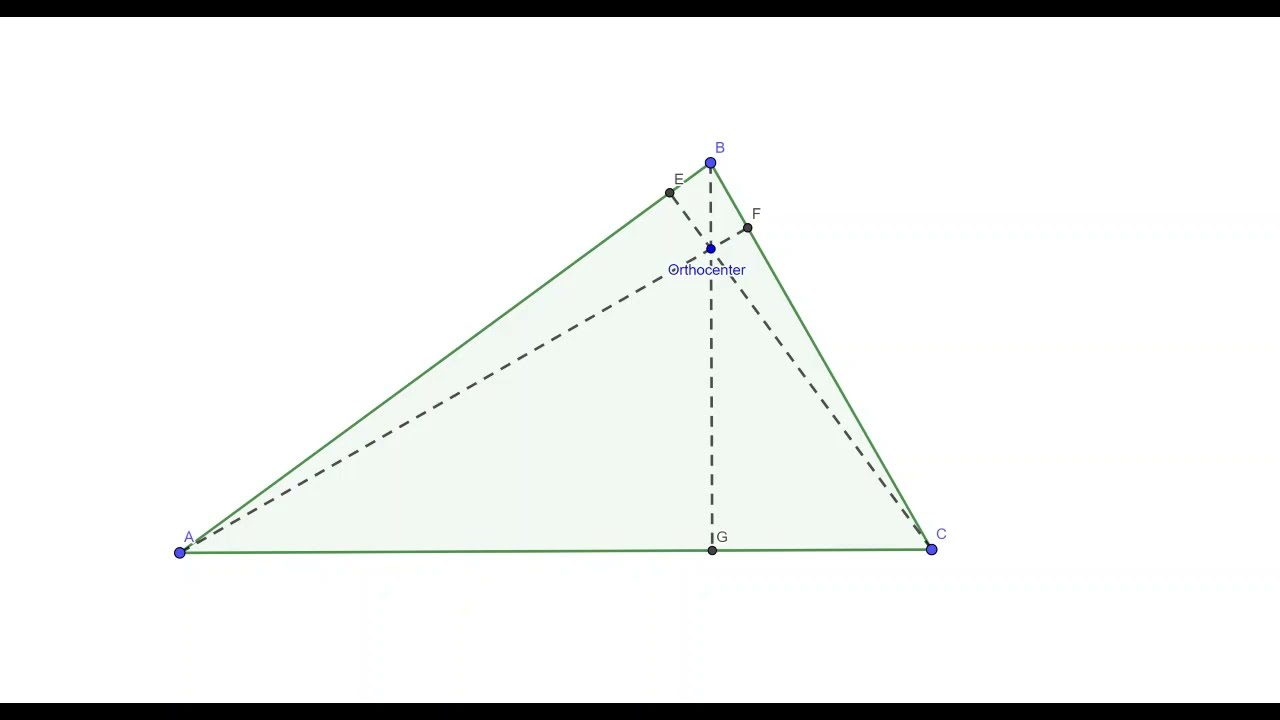 Tutorial Geogebra: Membuat Titik Orthocenter Segitiga (Titik garis tinggi Segitiga) - Geometri