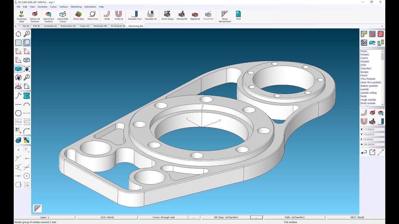 EZ‑CAM 2026 | EZ-MILL 2½D Full Training – Learn Faster CNC Programming