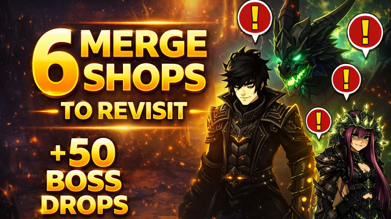 AQW | 6 MERGE SHOPS TO REVISIT | FOR NEW & RETURNING PLAYERS
