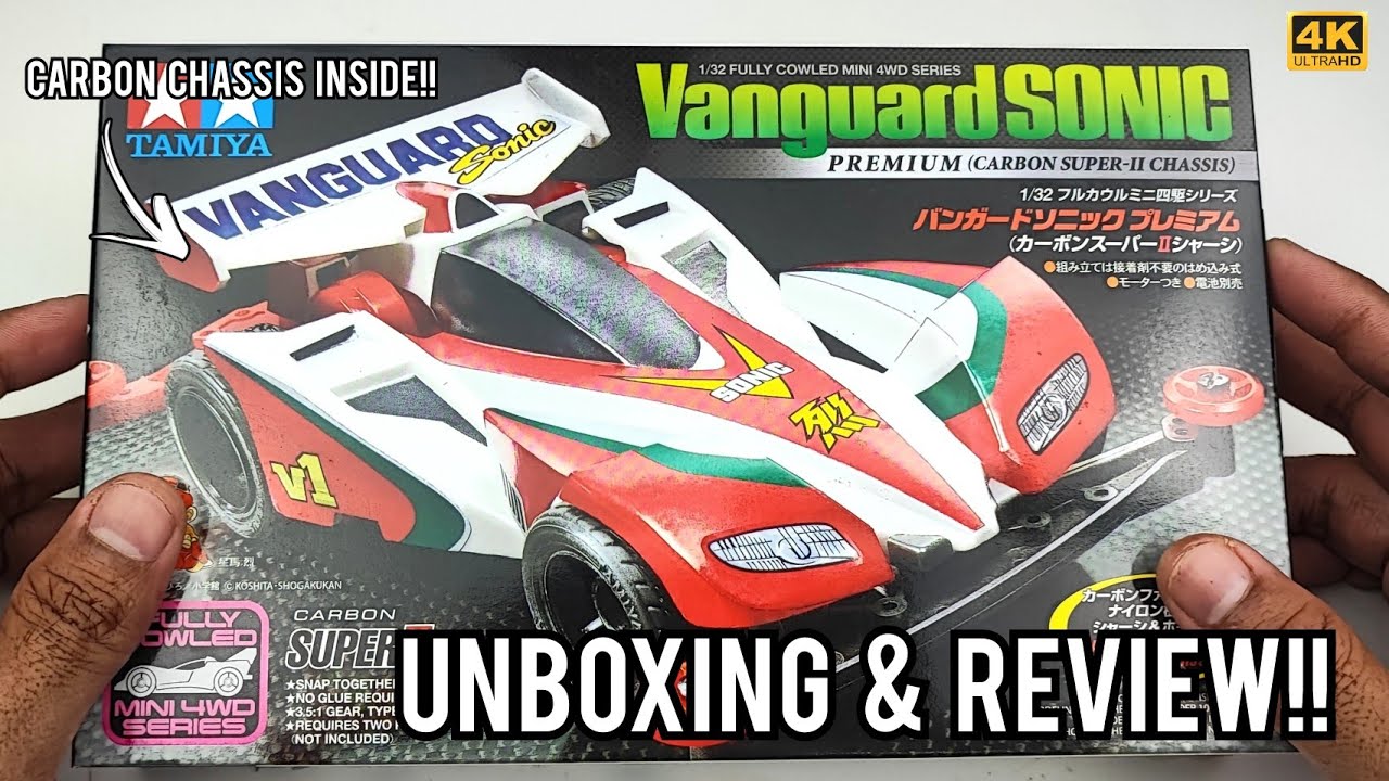 Tamiya VANGUARD SONIC (19435) Premium CARBON Super II Chassis - Unboxing & Review!!