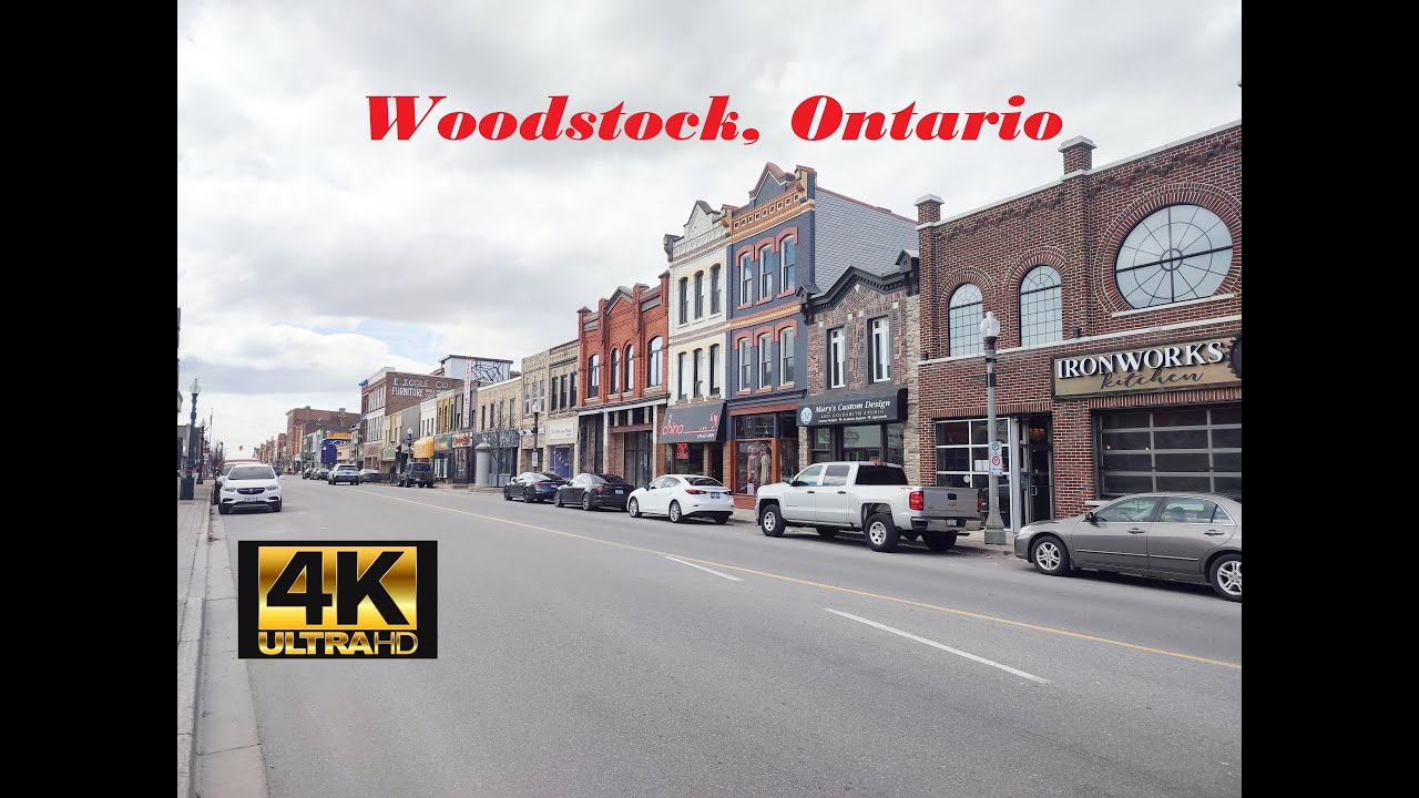 Woodstock 🏫, Ontario, Canada 🇨🇦, 4K Walking Tour, Things to See !