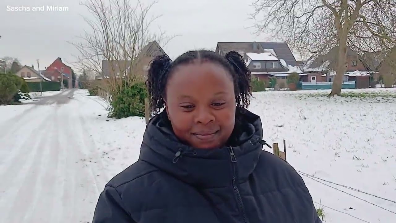 A snowy walk in Germany | Missing our village in Kenya