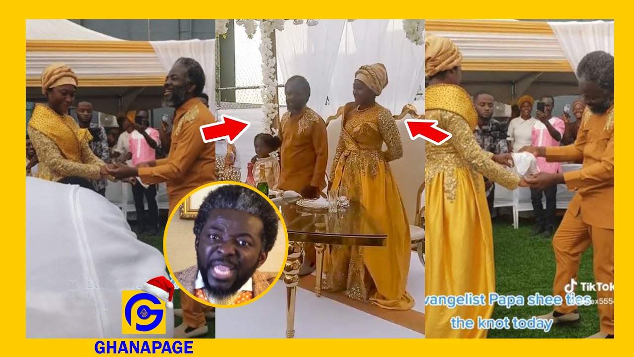 Evangelist Papa Shee marries beautiful wife - Check out the dresses of all the women present