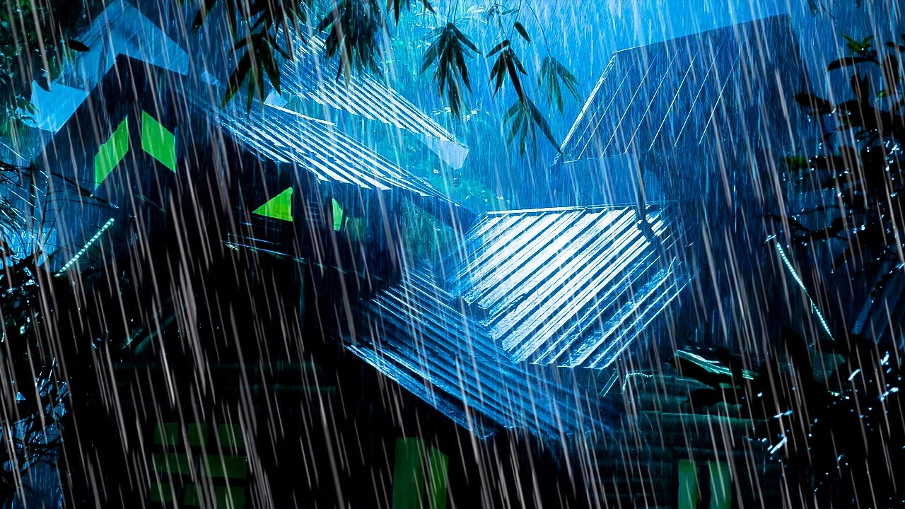 Drift Off Fast in 3 Minutes ⏳ Intense Rain on Roof & Thunderstorm Sounds for Deep Sleep 🌧️⚡