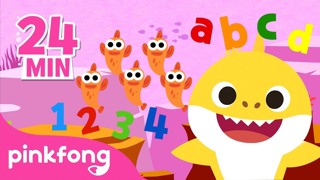 Baby Shark Belajar Angka & Huruf | Kumpulan Lagu Baby Shark | Kartun Anak | Pinkfong & Baby Shark
