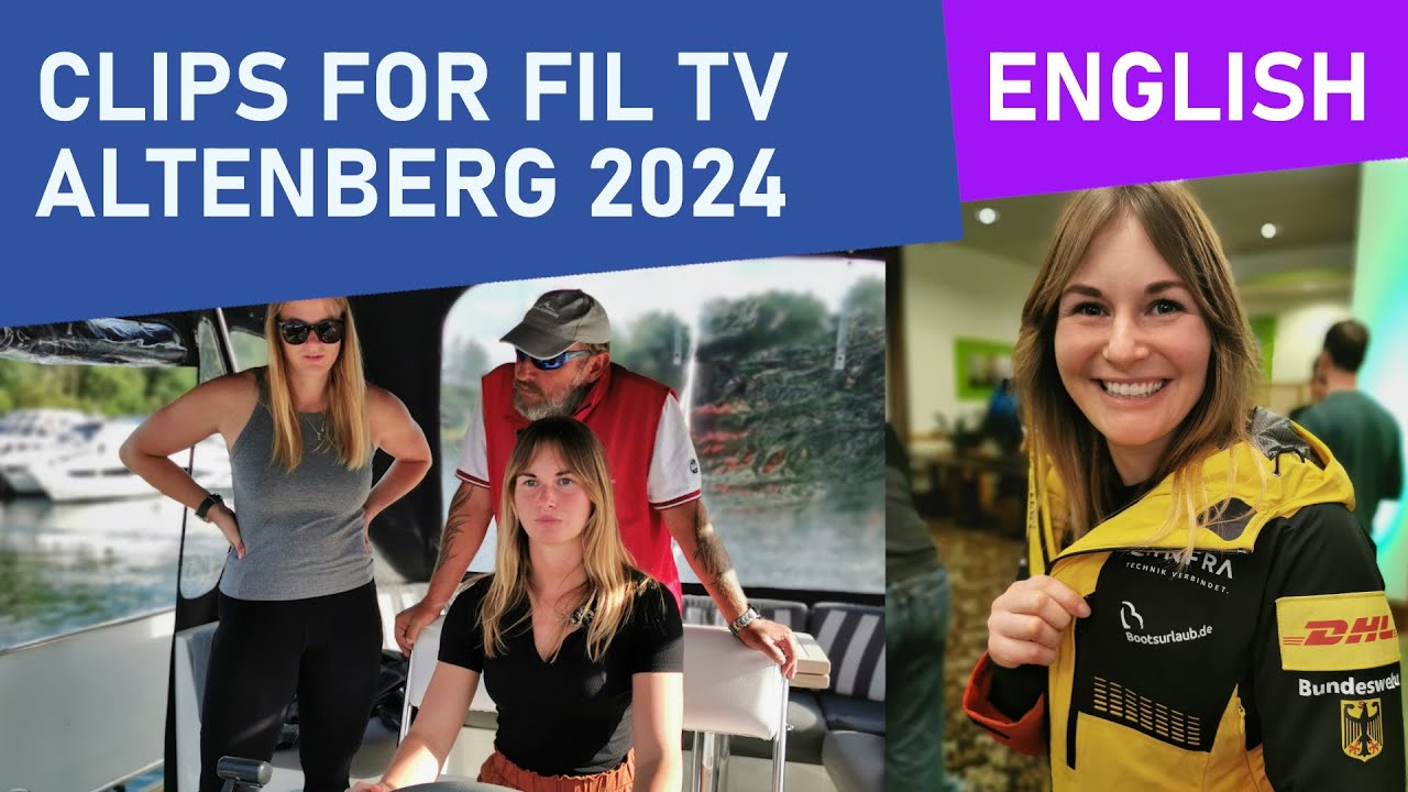 FIL TV: Worldcup-Champion Julia Taubitz (GER) and Natalie Maag (SUI) learning to drive a 40 f Yacht