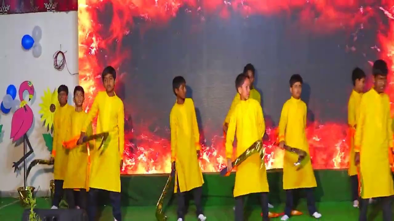 5th, 6th class boys fire theme dance performance #annualdaycelebrations25-26 @vernonschoolbeeramguda