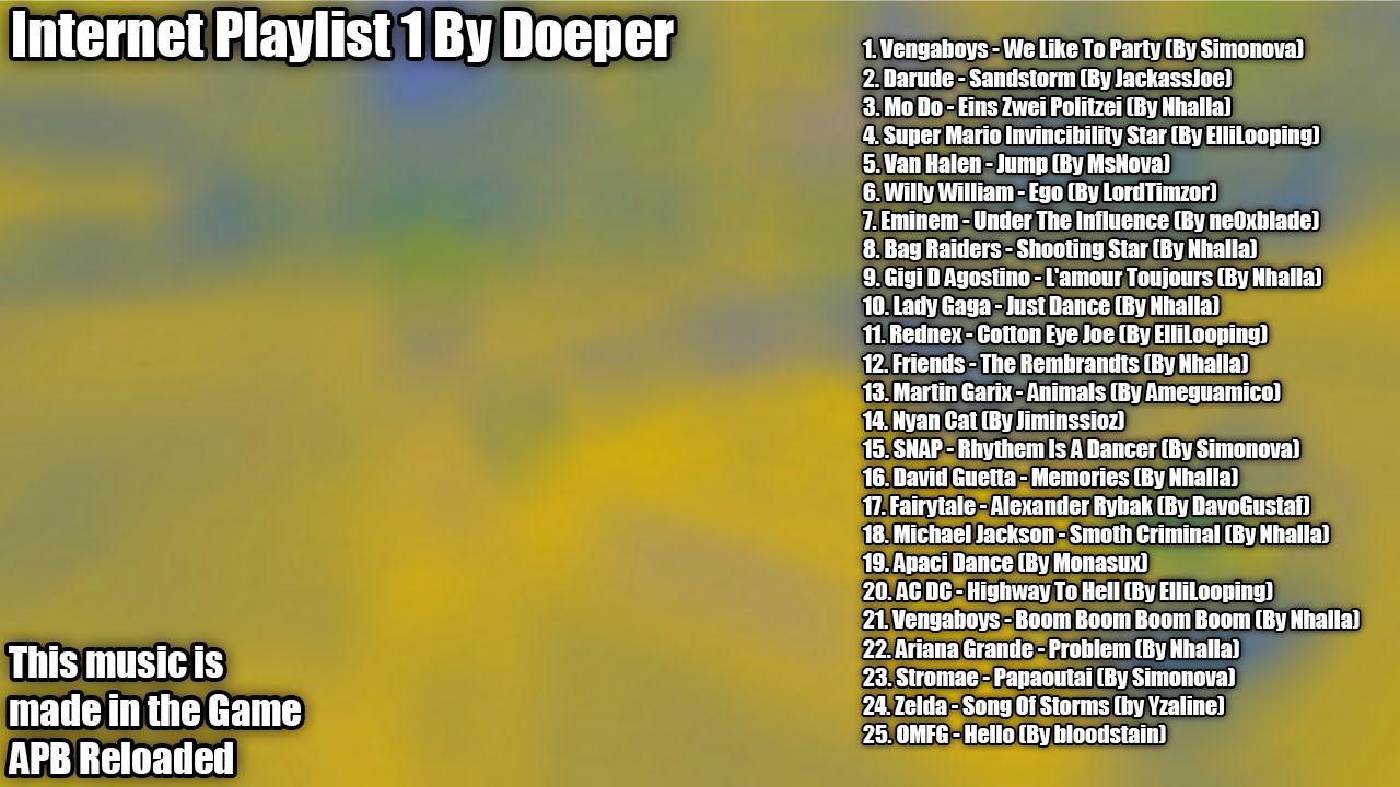 Internet Playlist 1 By Doeper