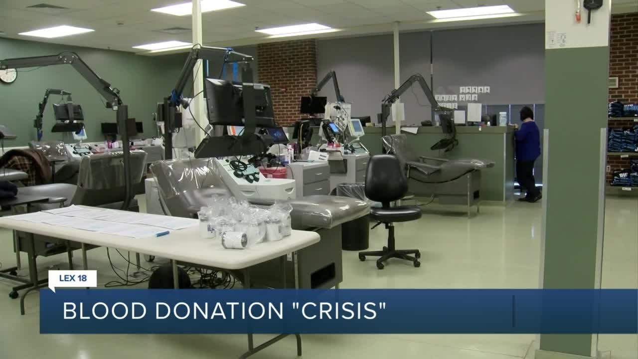 Blood donation 'crisis'