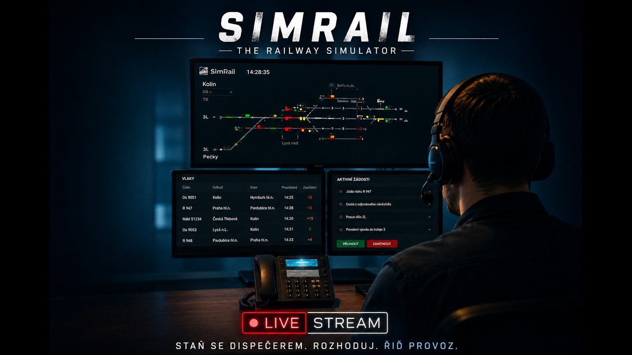 Večern&iacute; směna na dispečinku | Simrail | #2 | Live Stream