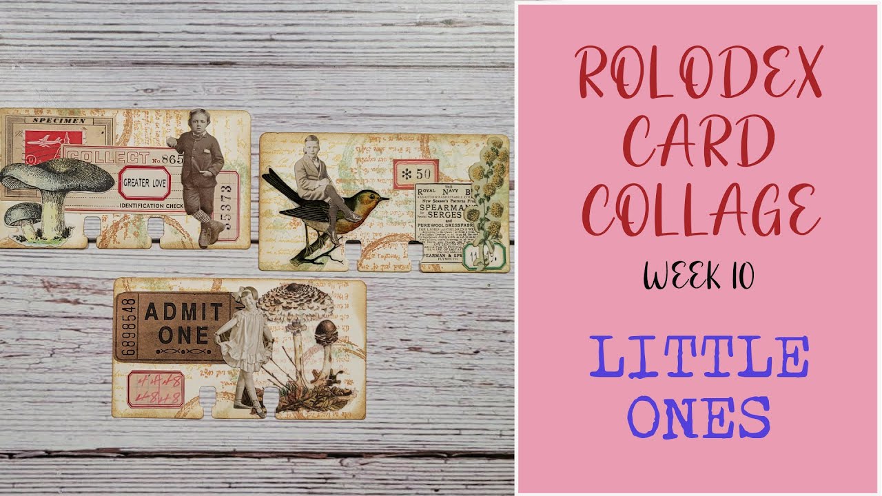 Rolodex Card Collaging WEEK 10 - Collage Challenge Using Small Images - Easy Simple Collaging