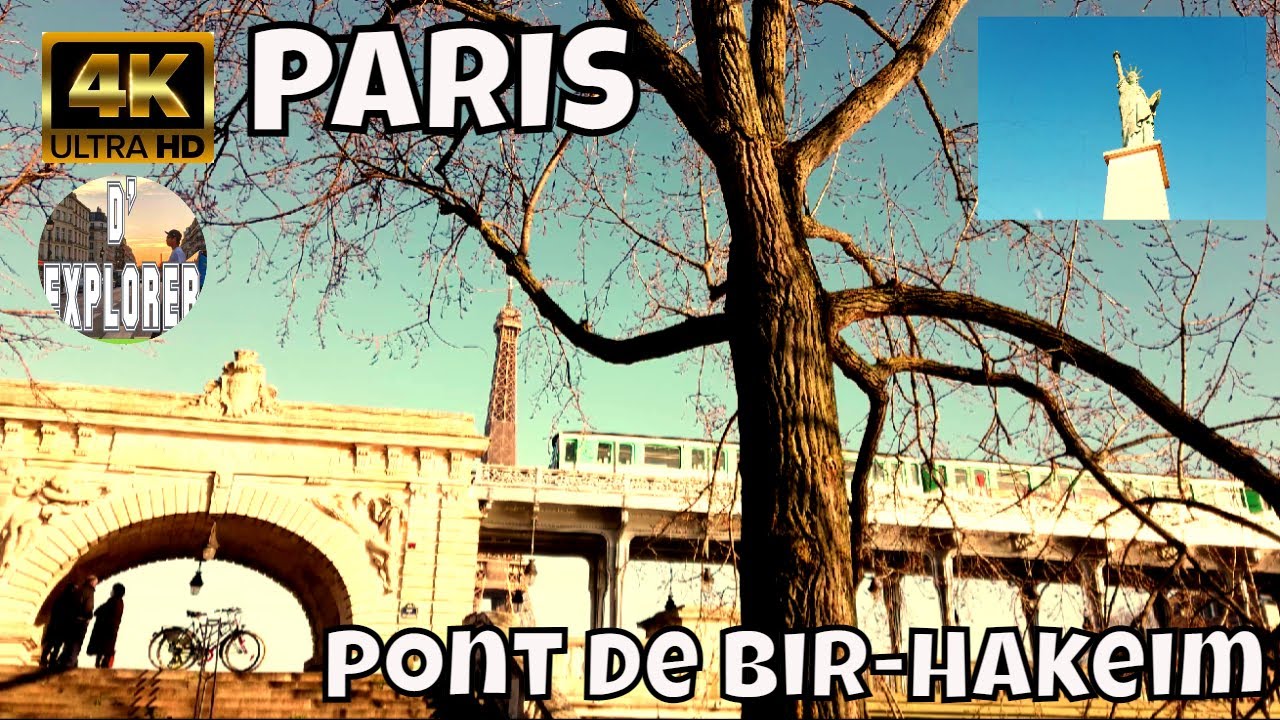 【4K】🇫🇷PARIS WINTER WALKING TOUR》Pont de Bir-Hakeim to &Icirc;le aux Cygnes 2021