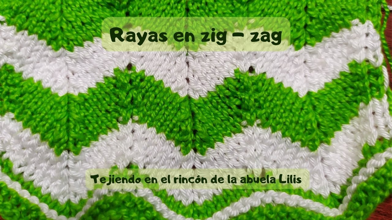 rayas en zig -  zag #dosagujas #tejidodepunto #puntadafacil #tricot