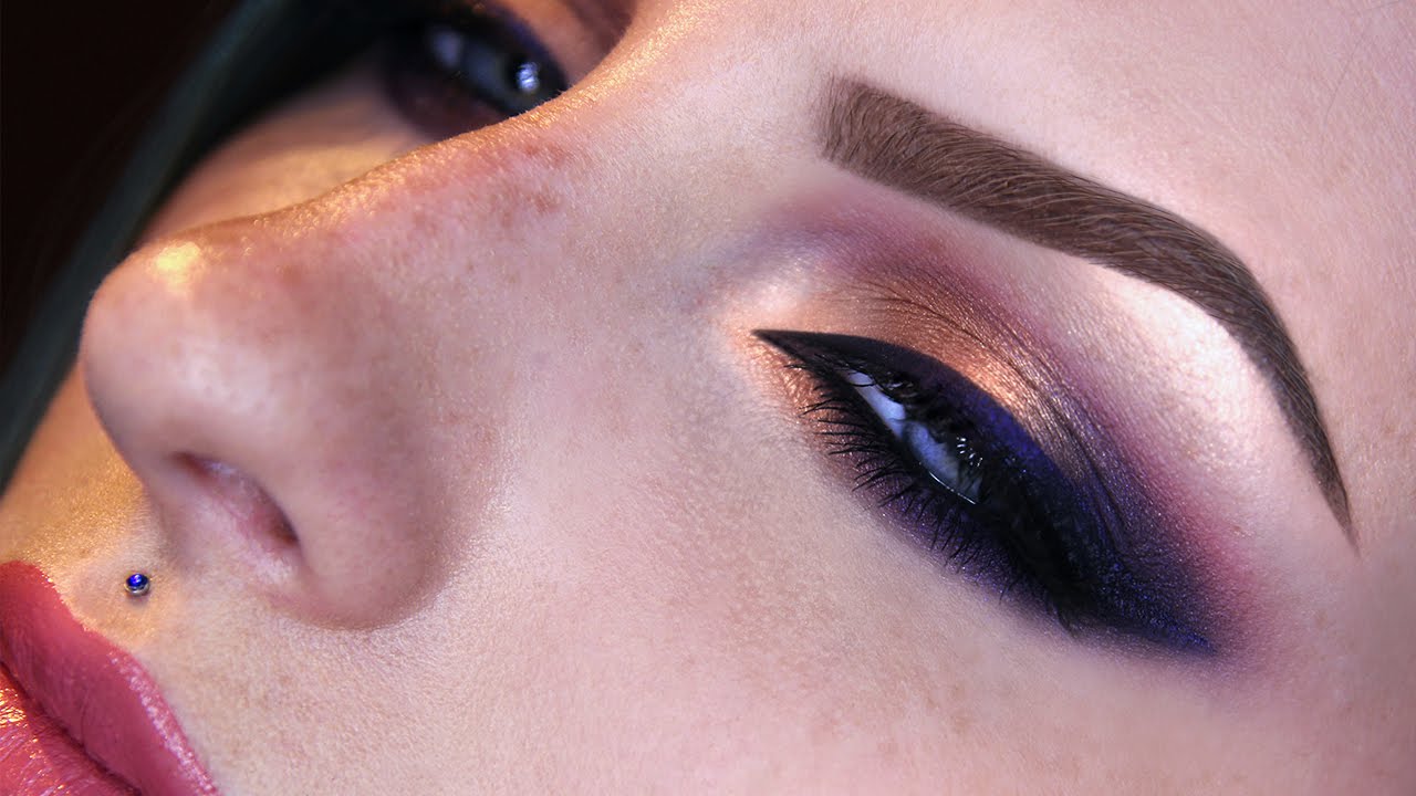 PURPLE AND GOLD SMOKEY EYES MAKEUP TUTORIAL