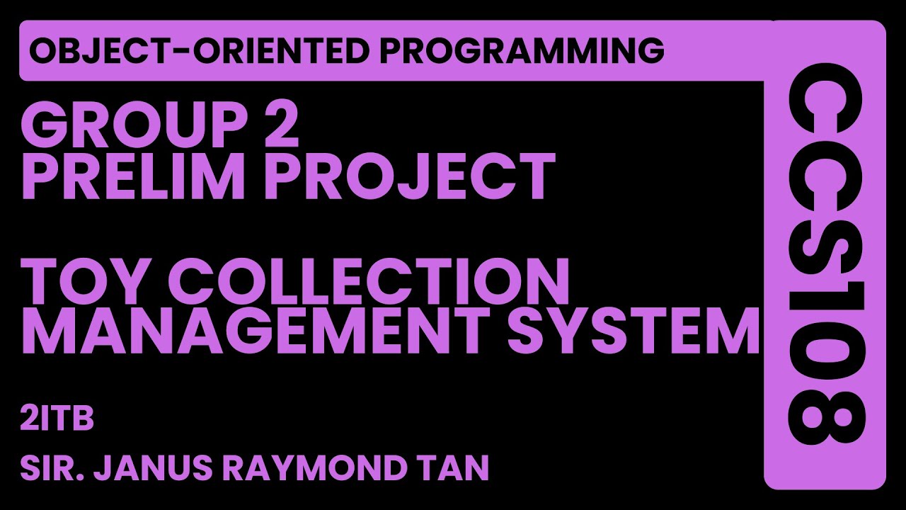 TOY COLLECTION MANAGEMENT SYSTEM