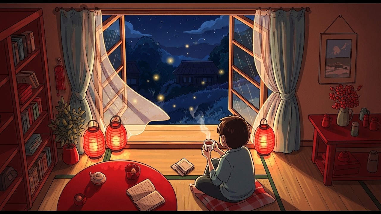 A Quiet Summer Evening at Home | Ghibli-Style Calm