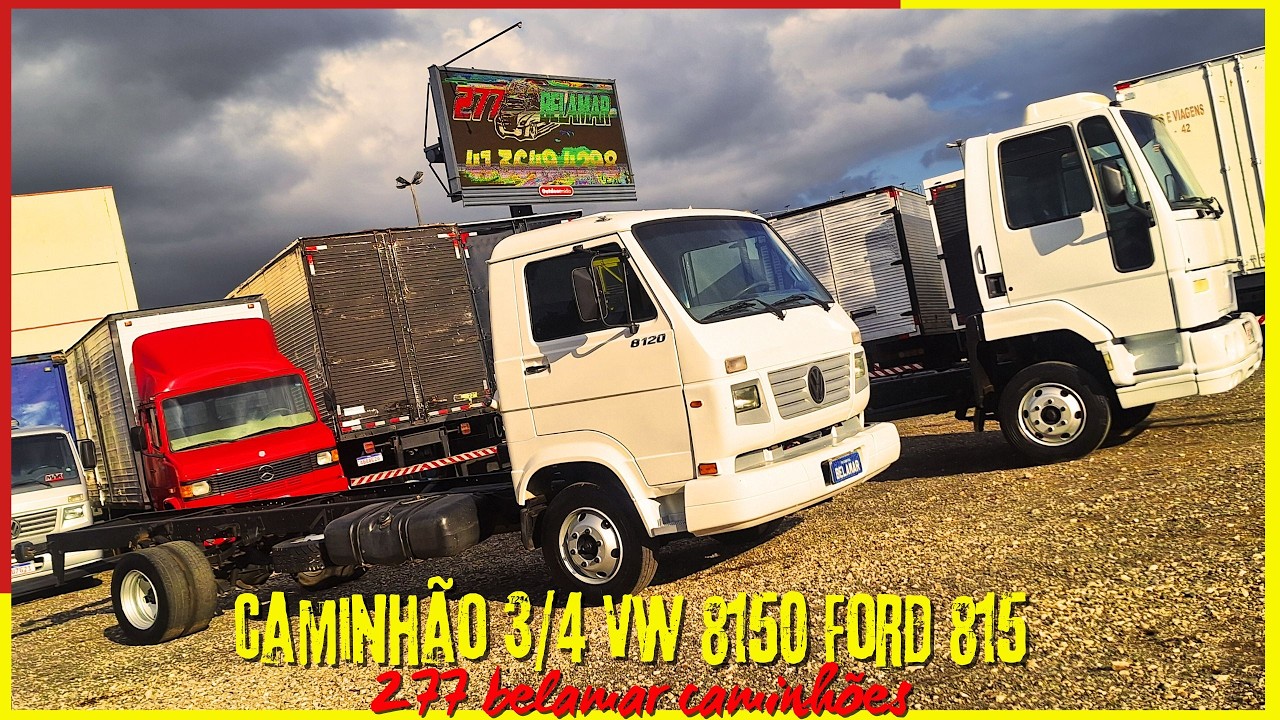 Caminhões VW 8120 Ford Cargo 815 2001 carroceria chassi baú saider